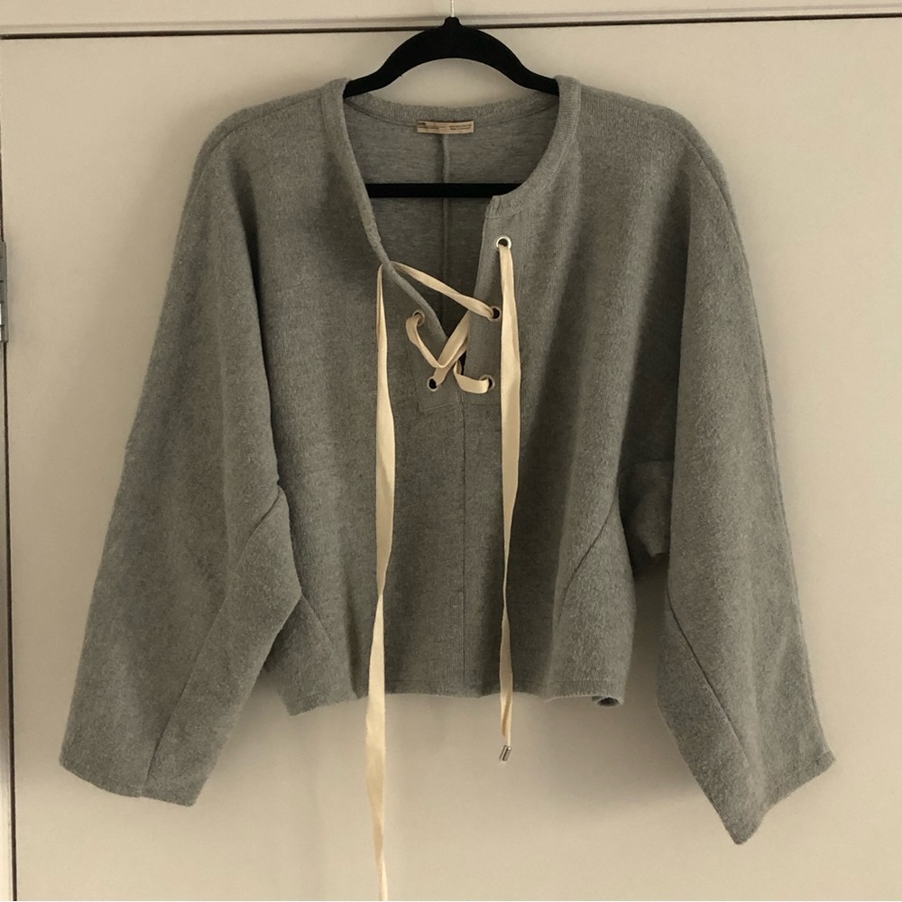 Zara Cropped Oversized Slouchy Sweater - Size Small